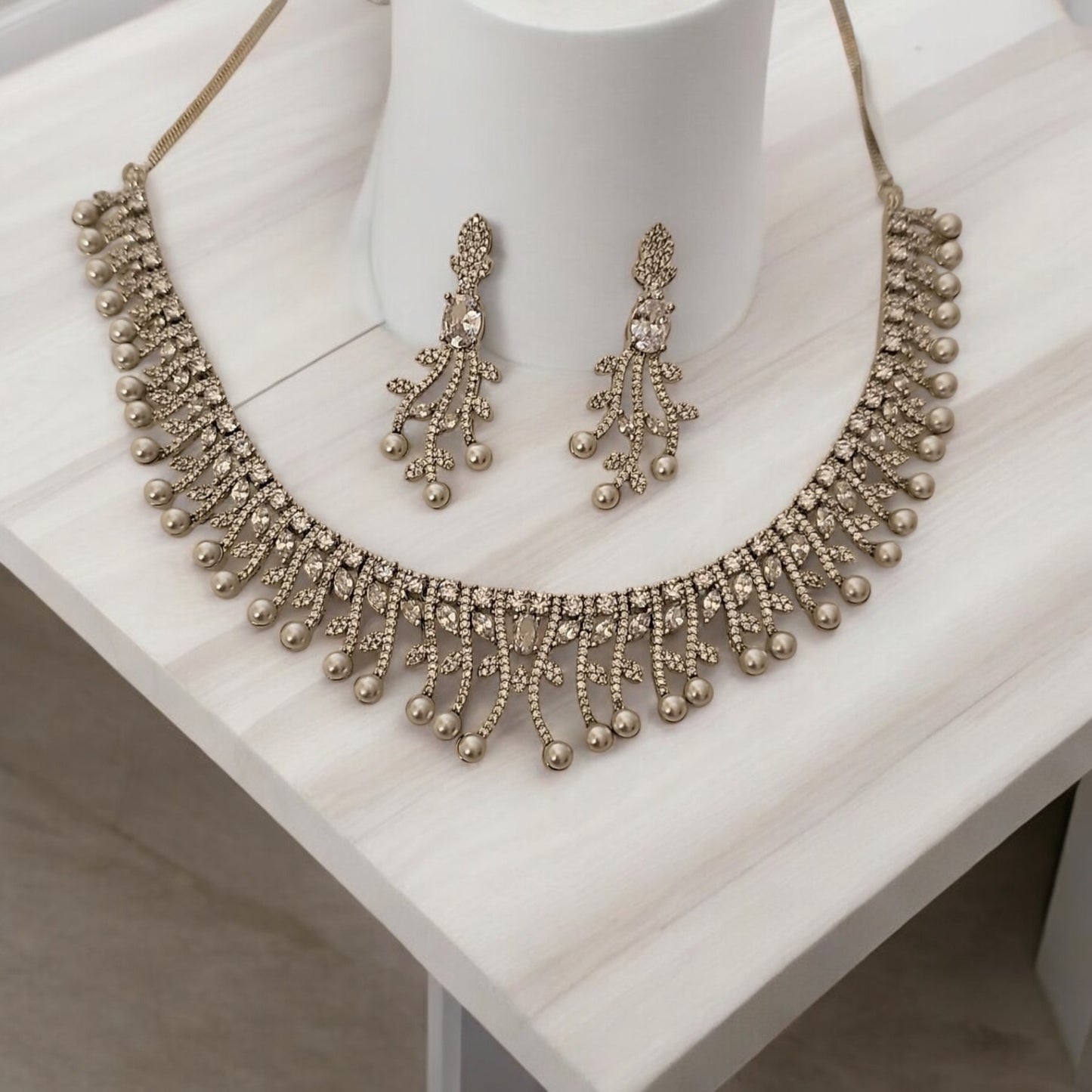 914259-NS Cz Delicate Necklace