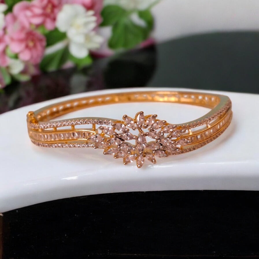 436996 Cubic Zirconia Classic Kada With Gold Plating