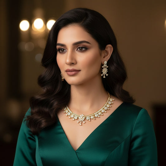 911809-NS Cz Delicate Necklace