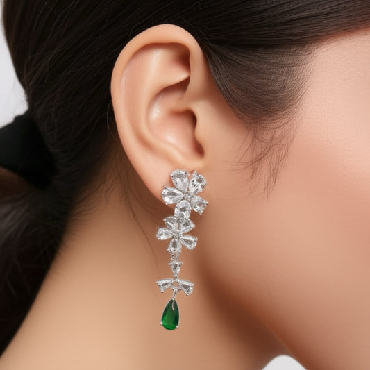 93709-ER Earring With Gold/Rhodium Plating