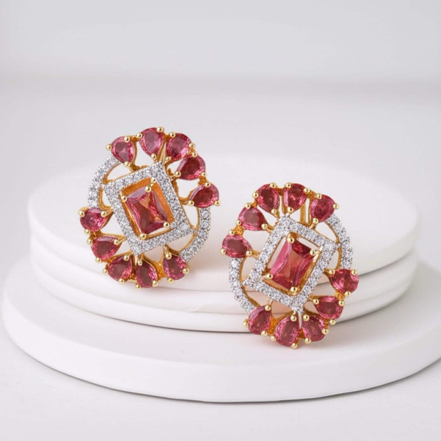 420642 Cz Tops With 2 Tone Plating