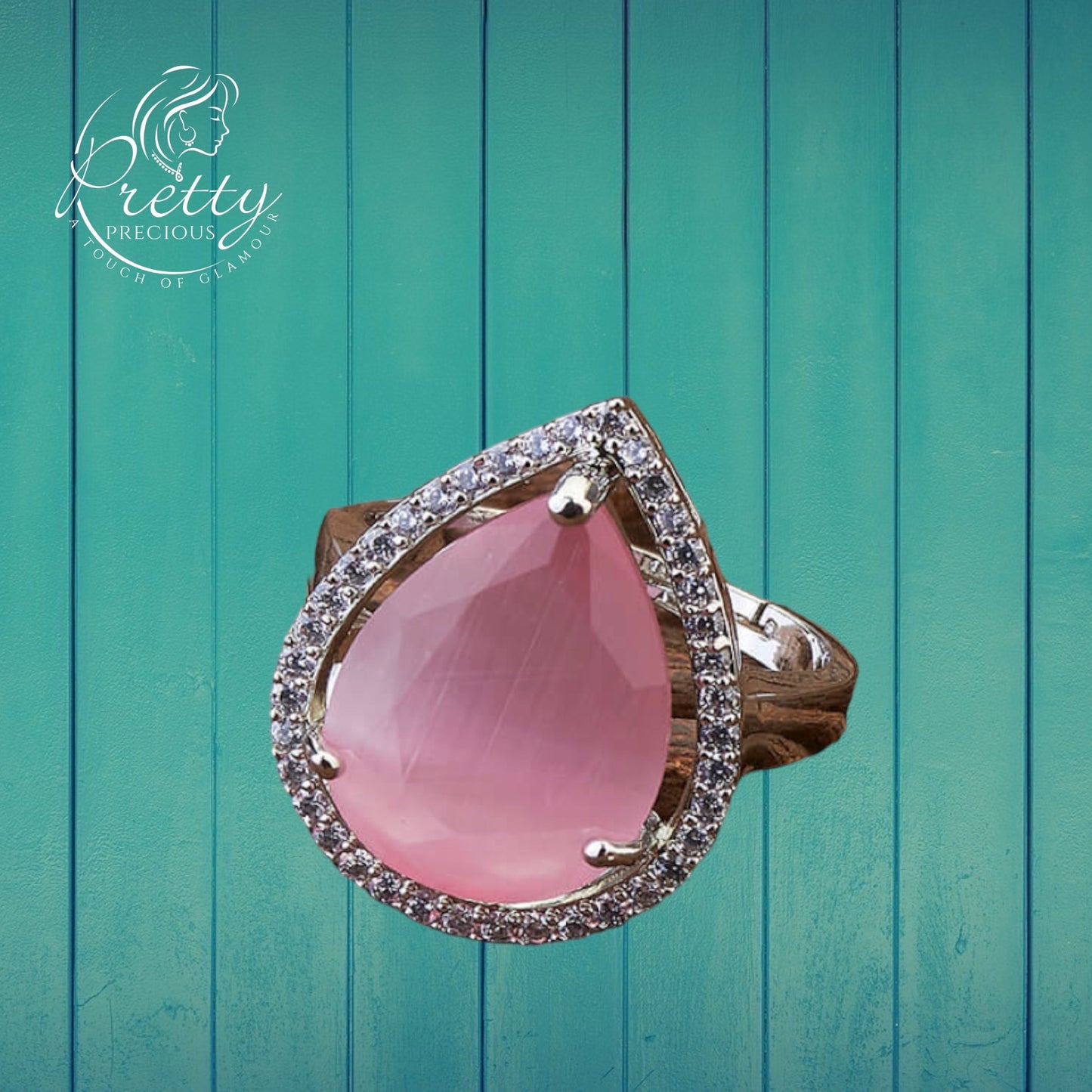 426016 Cubic Zirconia Delicate Ring With Rhodium Plating