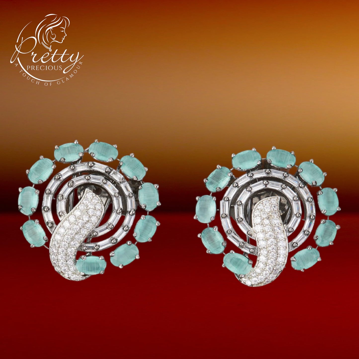 422997 Cubic Zirconia Classic Tops With Black Plating