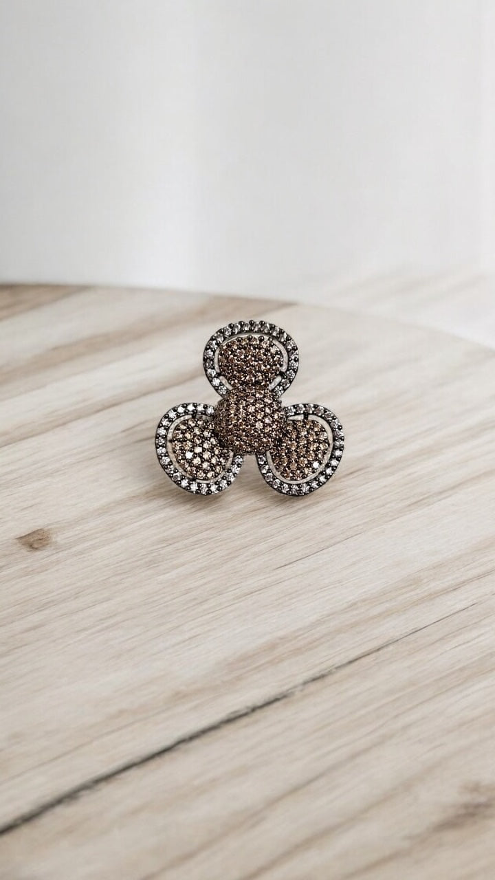 92409-RN Cz Adjustable Ring Mehndi Tone