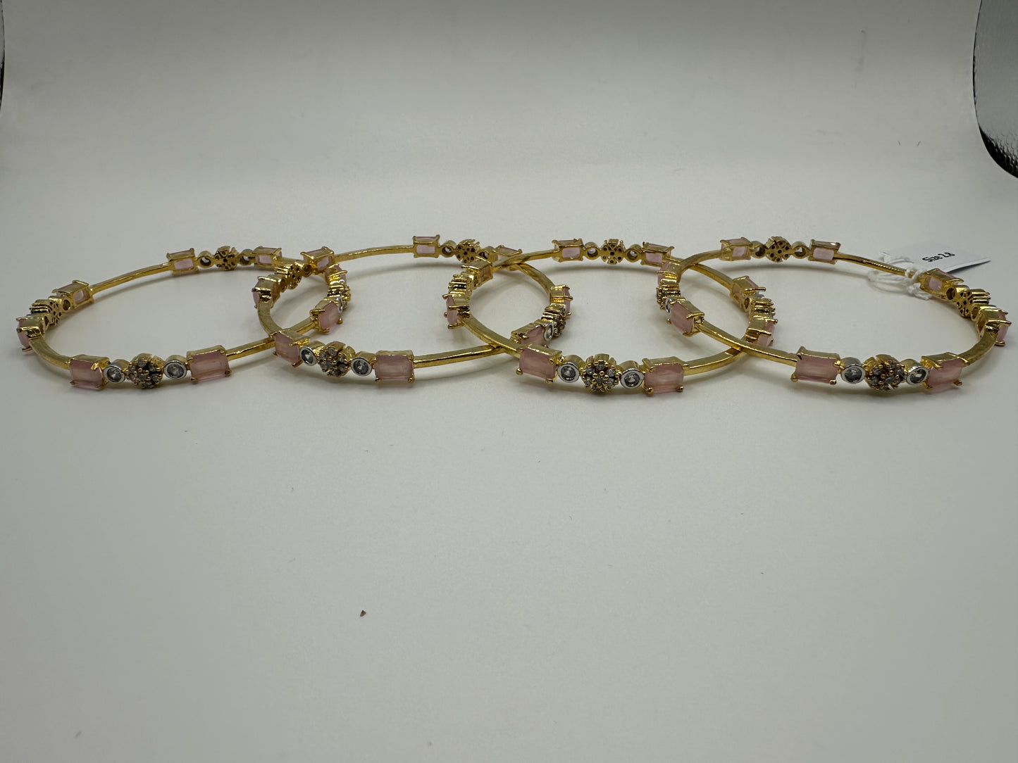 1012 Cz Classic Bangles-Size 2.8-Pink