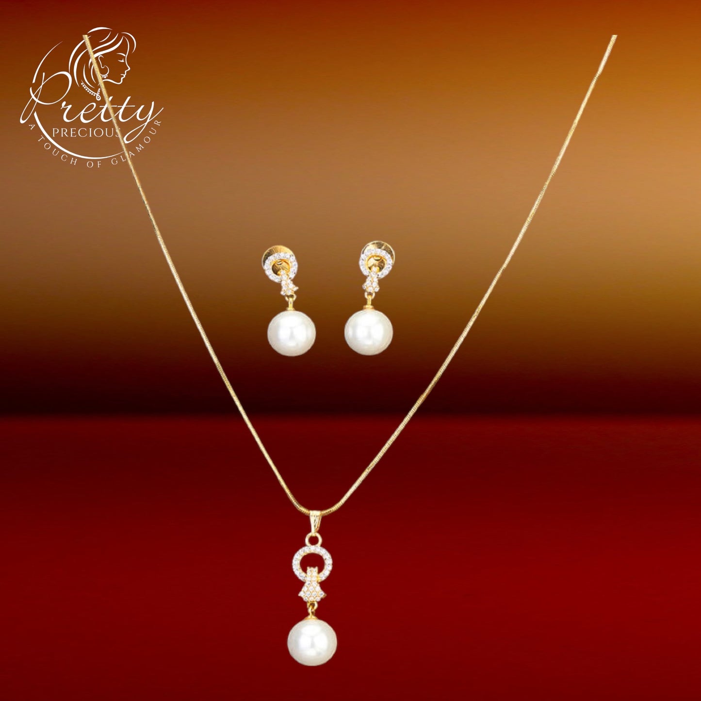 425249 Cz Moti Pendant Set