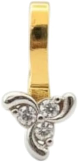 Pretty Precious American Diamond Nose Ring for Women & Girls | Rhodium/Gold Plated AD Nose Pin | Elegant Crystal Stud Nose Jewelry | Lightweight Traditional & Party Wear Nath