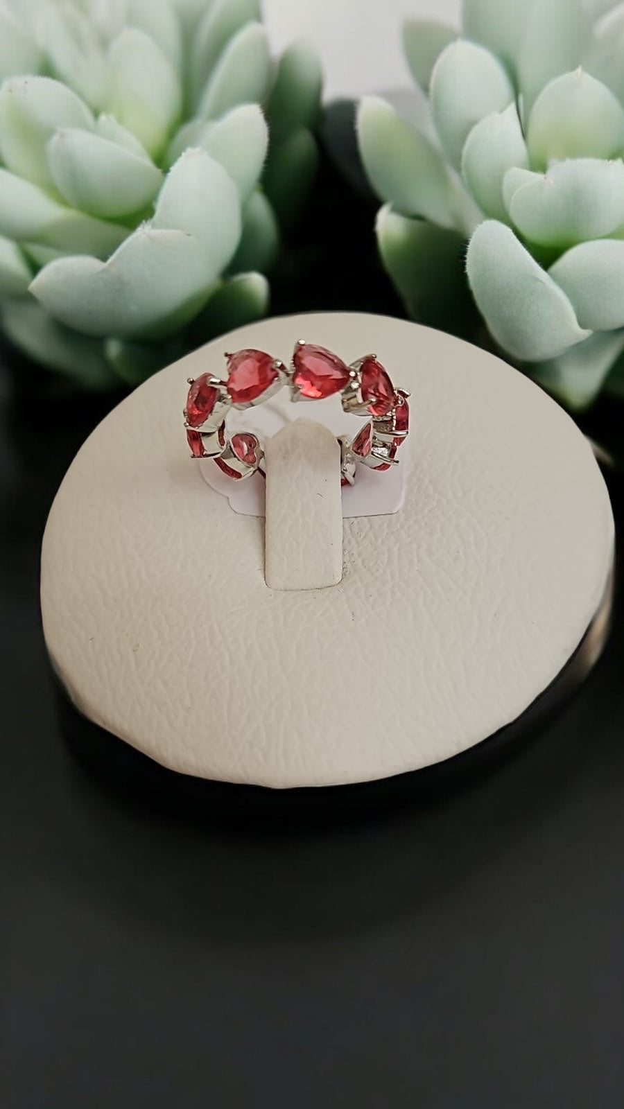 92109-RN Cz Adjustable Ring Ruby