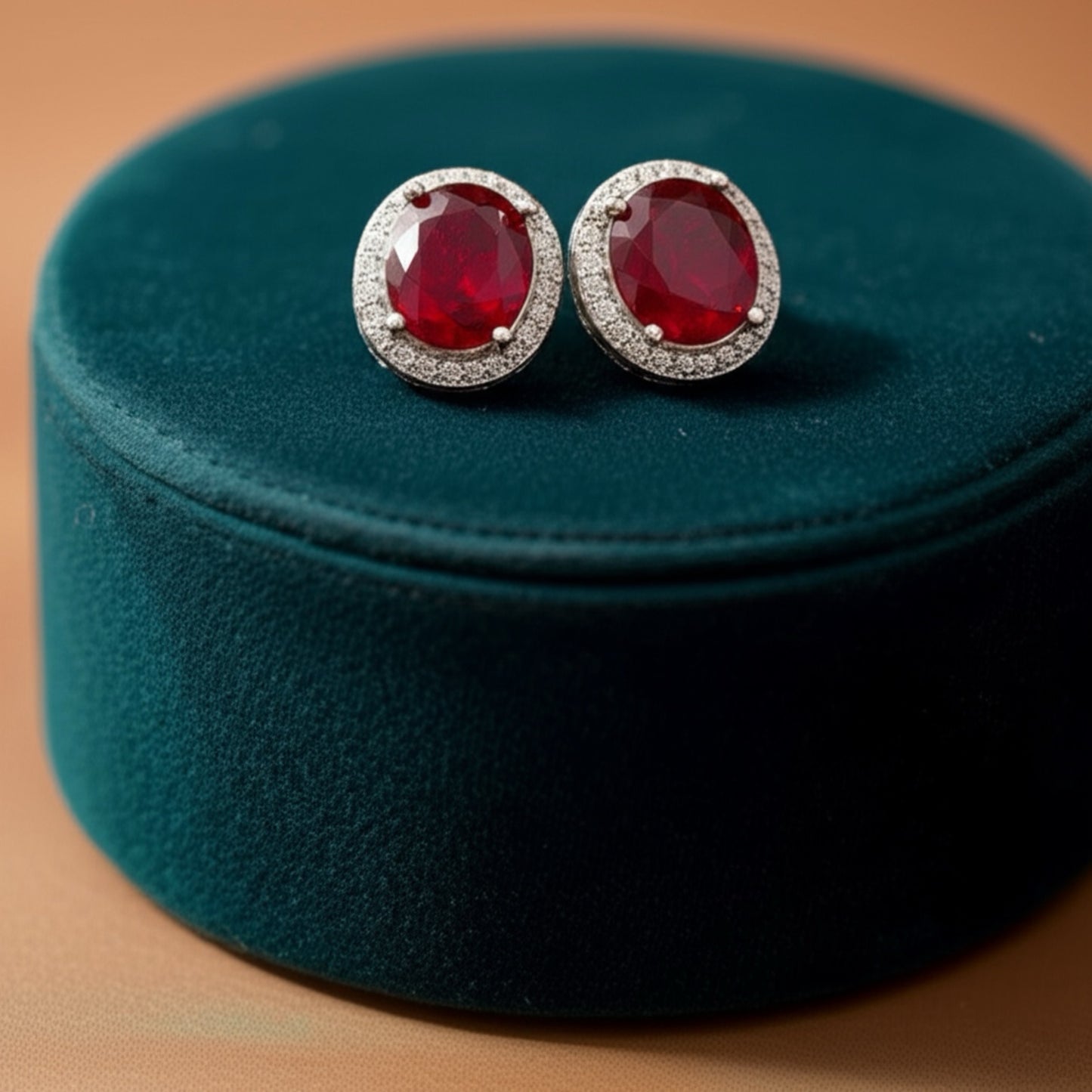 5046 CZ Earring With Gold/Rhodium Plating