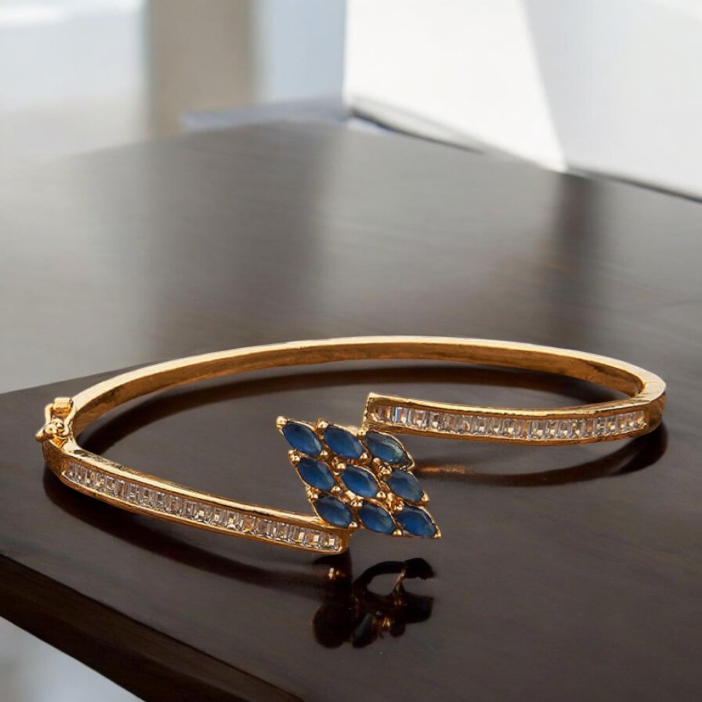 427205 Cubic Zirconia Classic Kada With Gold Plating