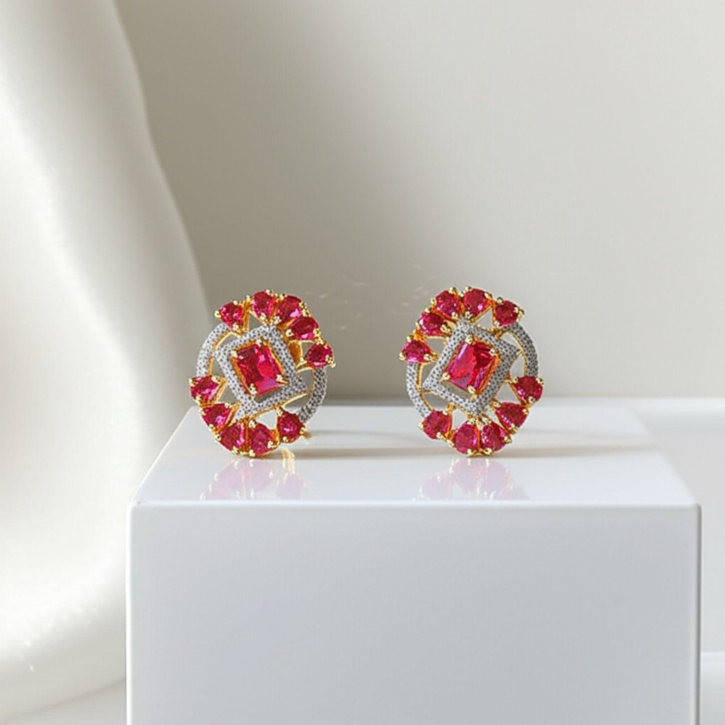 420642 Cz Tops With 2 Tone Plating