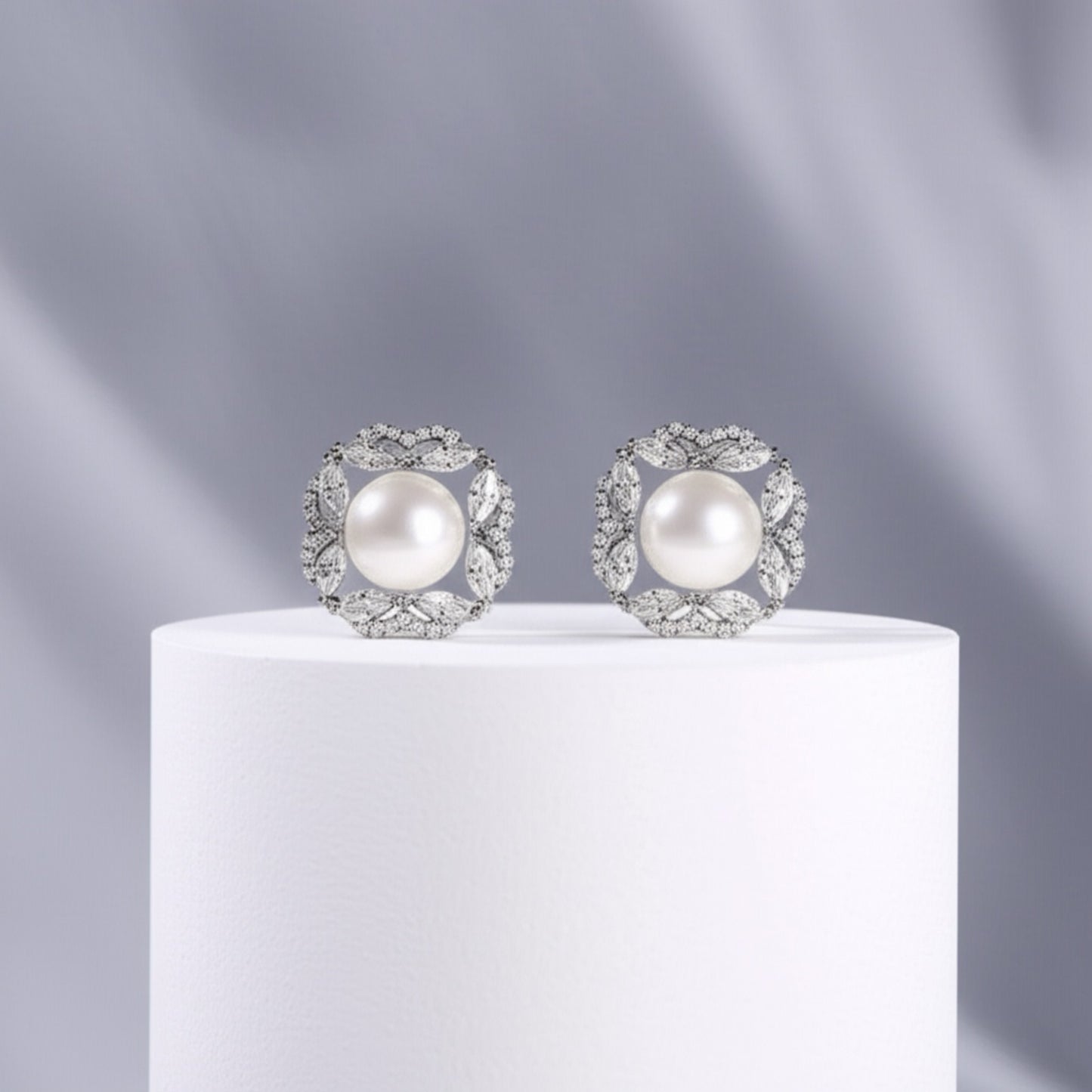 431739 Cz Moti Tops With Black 2 Tone Rhodium Plating