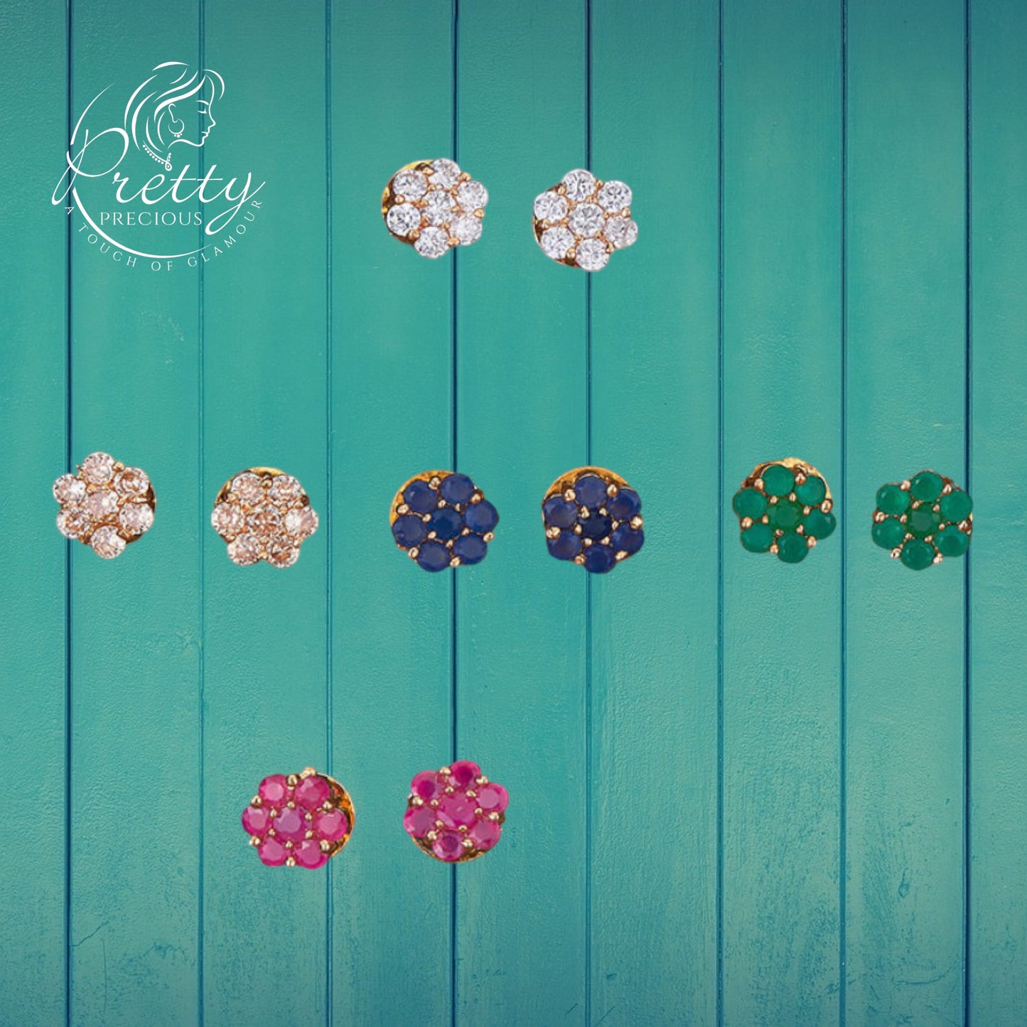 427472 Cubic Zirconia Delicate Tops With Gold Plating