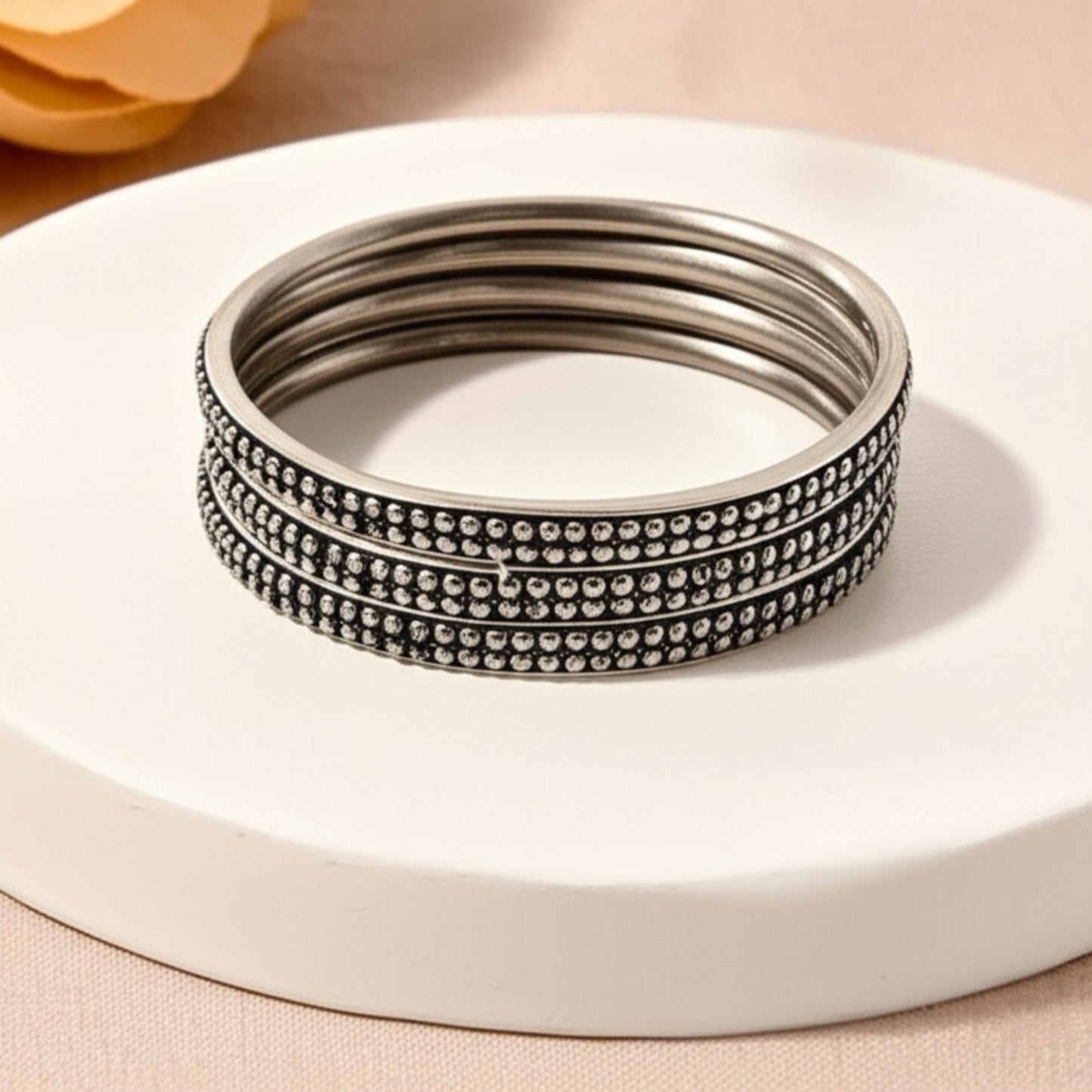 808241 Classic Bangles With Oxidised Plating-Size 2.6