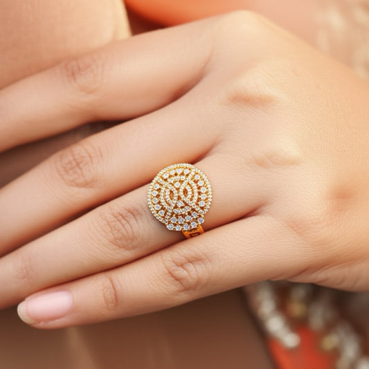 424715 Cubic Zirconia Adjustable Ring