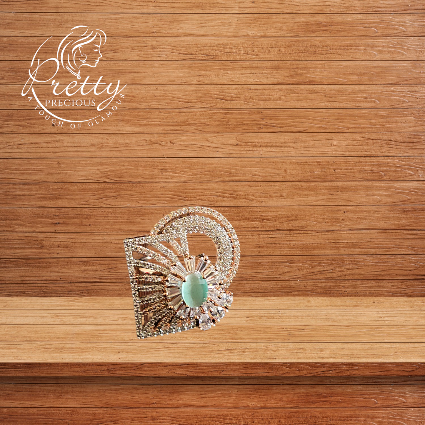 413185 American Diamond Adjustable Ring