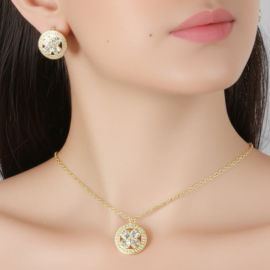 W42437 Western Pendant Set Gold Plated