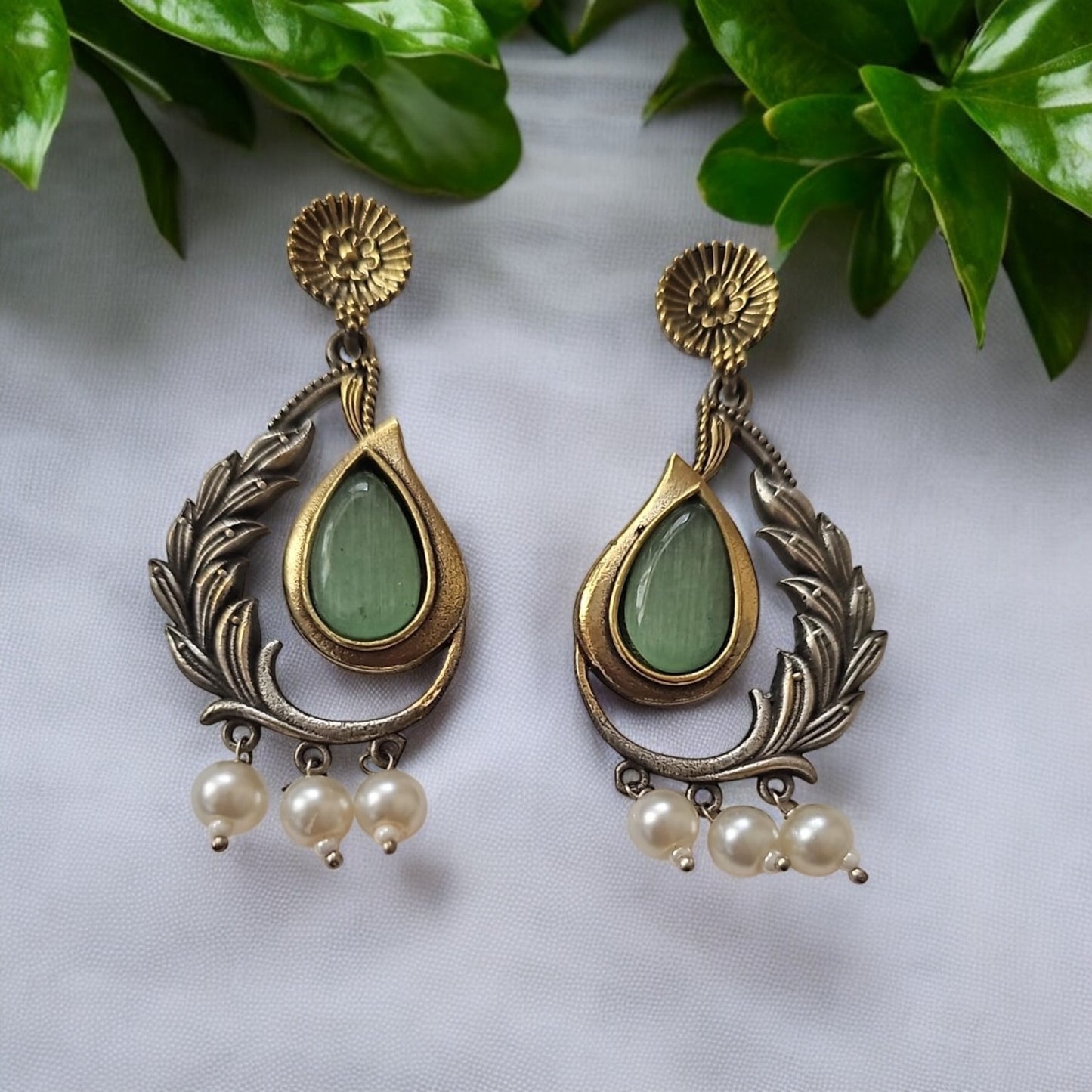 807523 Pretty Precious Fashion Oxidised Silver Stylish Party Wear Earrings for Women and Girls