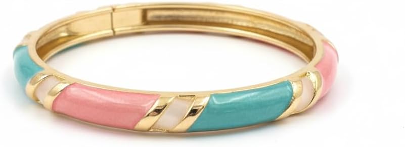 BC26179-Pretty Precious Openable Enamel Bracelet for Women & Girls | Designer Enamel Kada | Anti-Tarnish, Lightweight Fashion Jewellery-Two colours