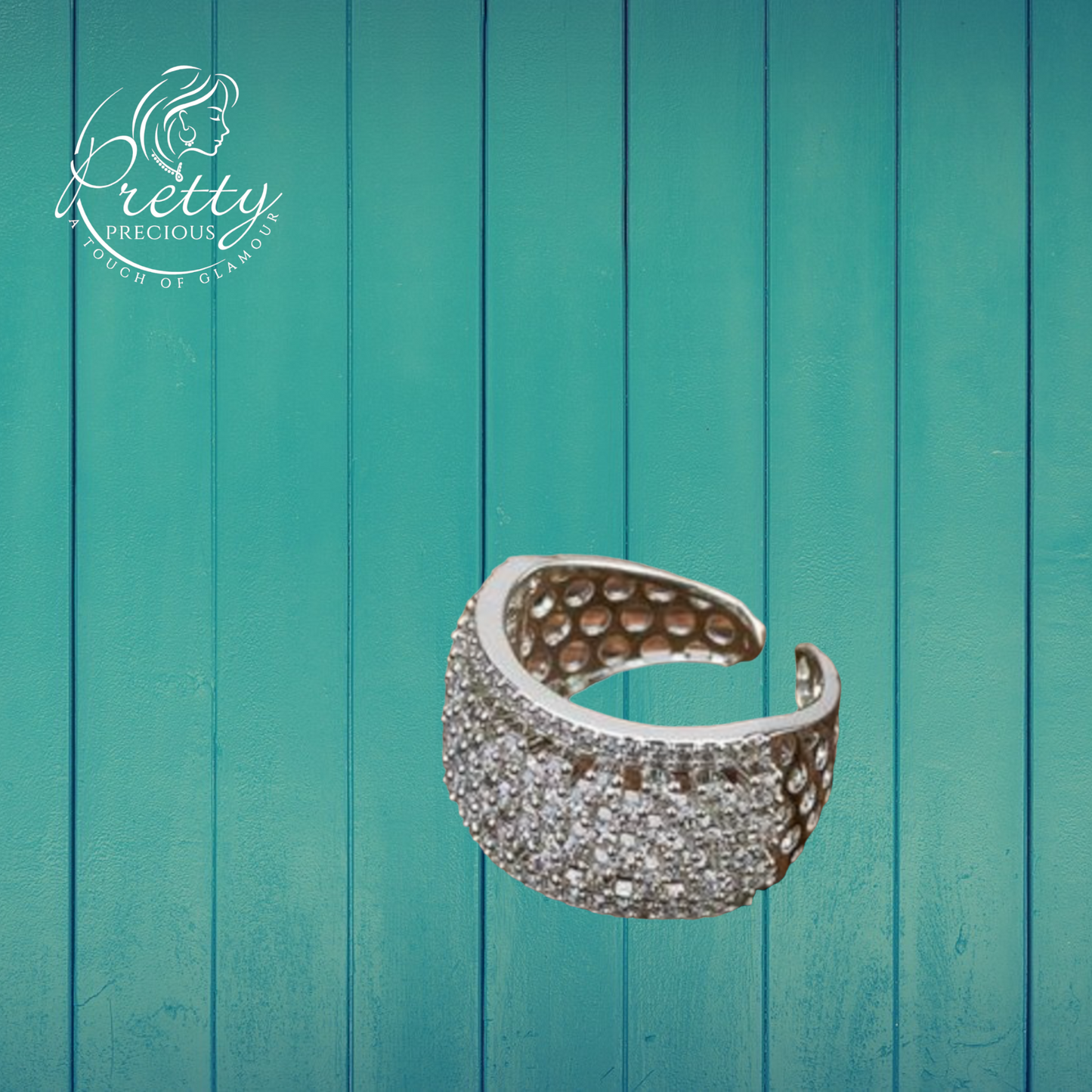 419218 Cz Classic Ring With Rhodium Plating