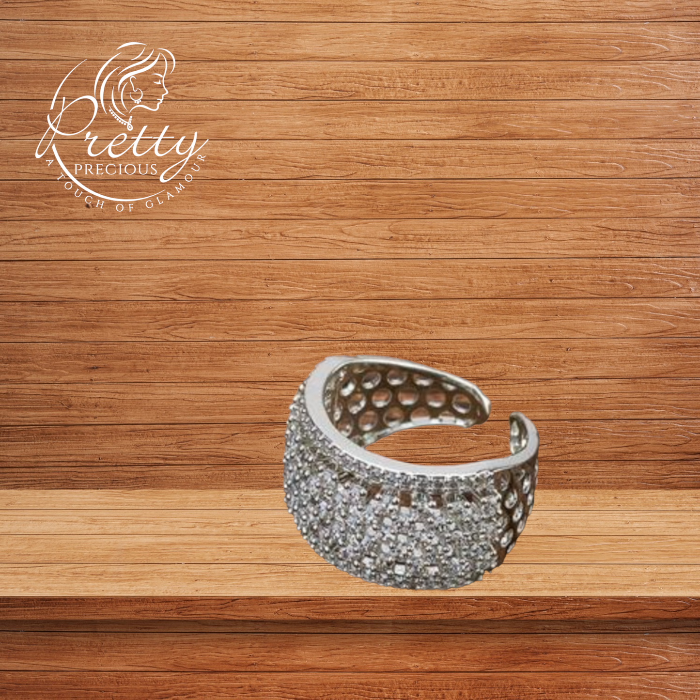 419218 Cz Classic Ring With Rhodium Plating