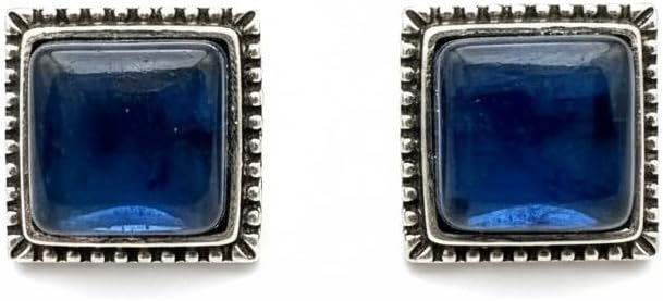 1528-Pretty Precious Oxidised Silver Stylish Party Wear Earrings for Women and Girls-Ruby & Mint & Blue