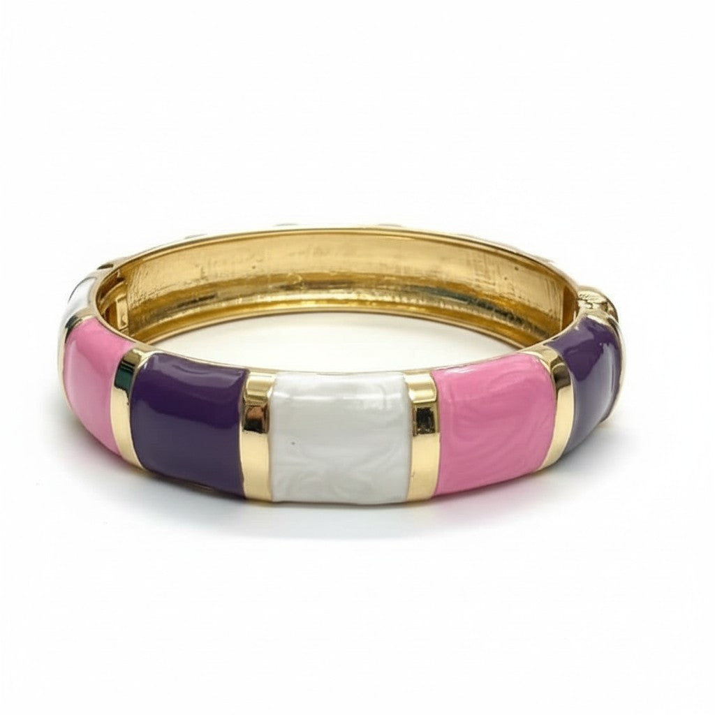 1437-Pretty Precious Enamel Bracelet for Women & Girls | Multicolor Designer Enamel Bangle | Anti-Tarnish, Lightweight & Stylish Daily Wear Jewellery