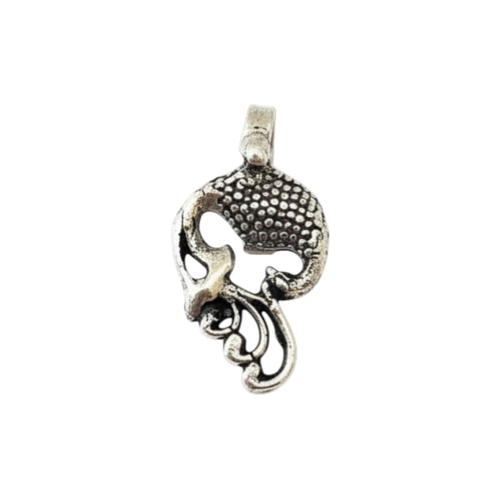 1543-Pretty Precious Oxidised Nose Ring for Women & Girls | Traditional Antique Silver Tone Nose Pin | Ethnic Indian Jewellery | Lightweight & Comfortable | Festive & Daily Wear