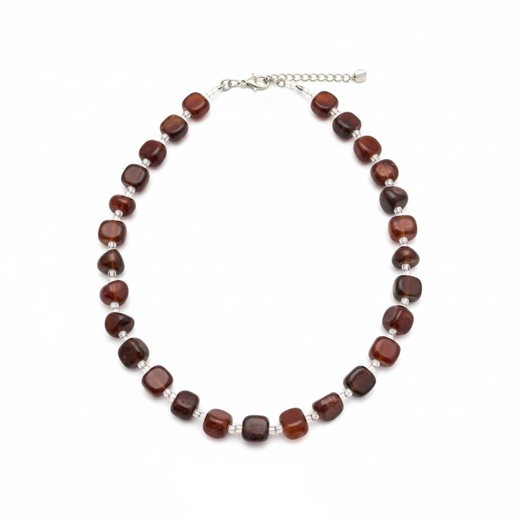90172-Pretty Precious Beaded Necklace Mala for Women & Girls | Elegant Crystal Bead Chain | Traditional & Western Fashion Jewellery | Lightweight Statement Jewellery-Assorted Colours