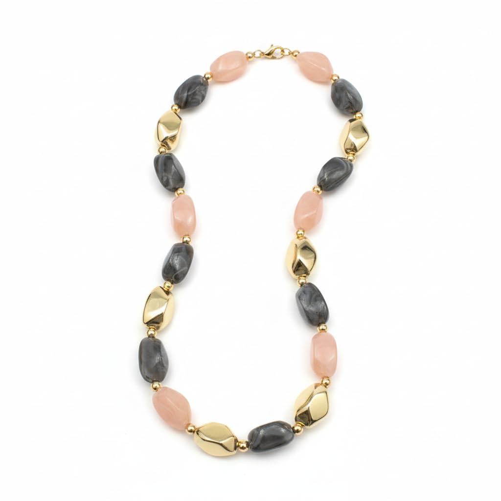 BR22558-Pretty Precious Beaded Necklace Mala for Women & Girls | Elegant Crystal Bead | Traditional & Western Fashion Jewellery | Lightweight Jewellery-Assorted Colour