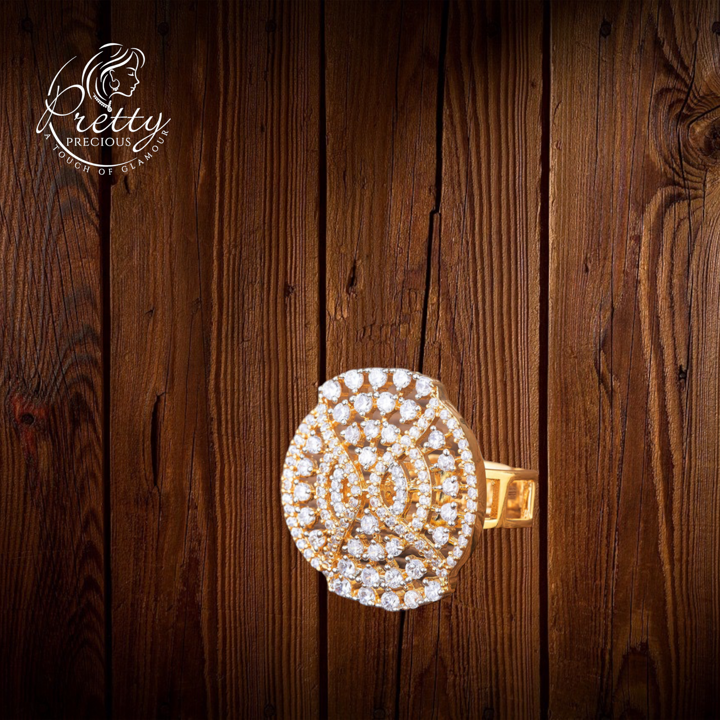 424715 Cubic Zirconia Adjustable Ring