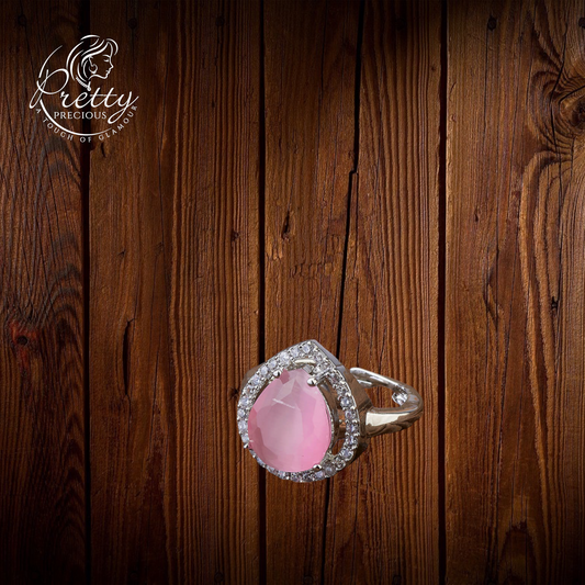 426015 Cubic Zirconia Delicate Ring With Rhodium Plating