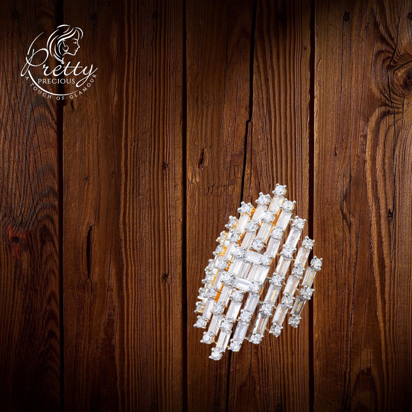 426256 American Diamond Adjustable Ring