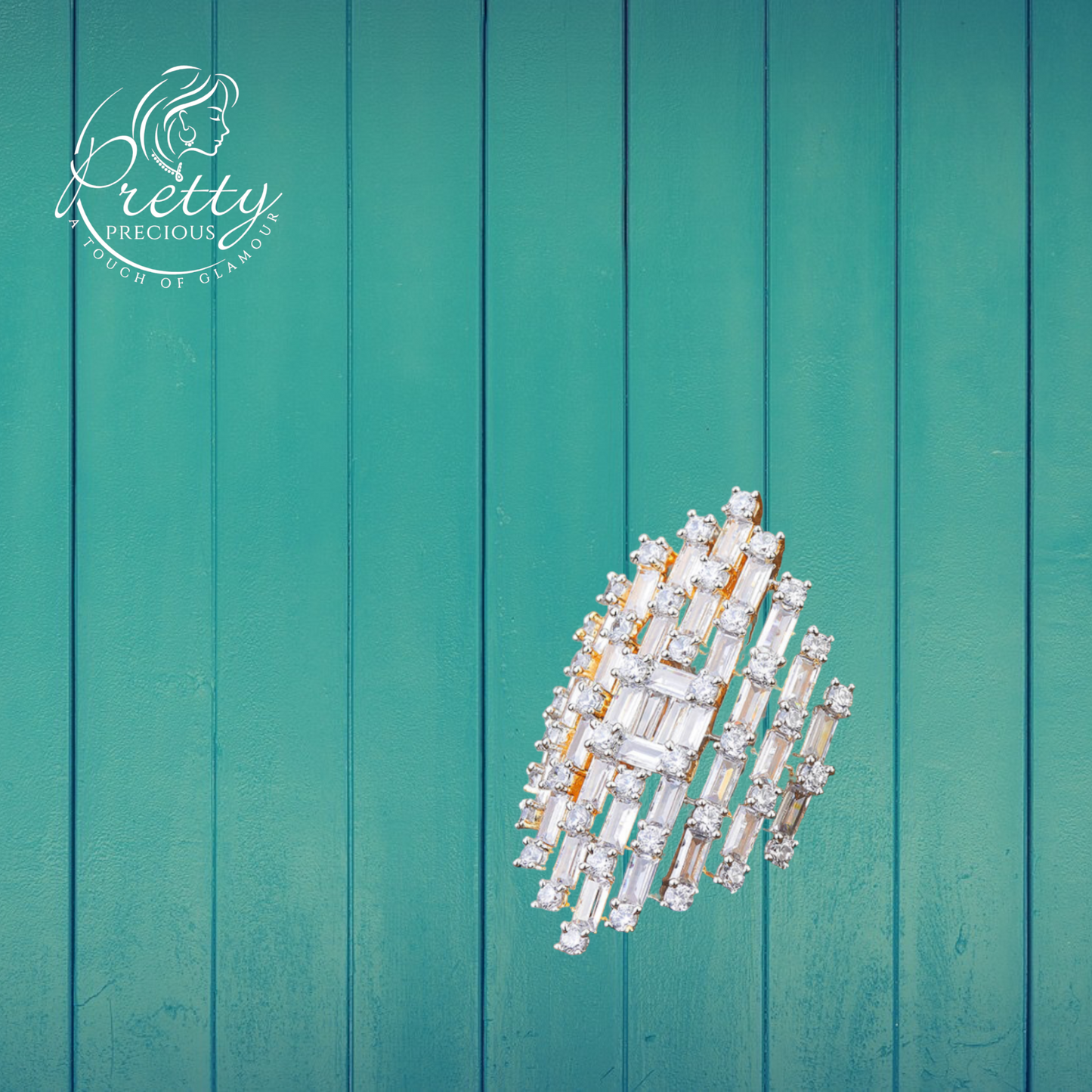 426256 American Diamond Adjustable Ring