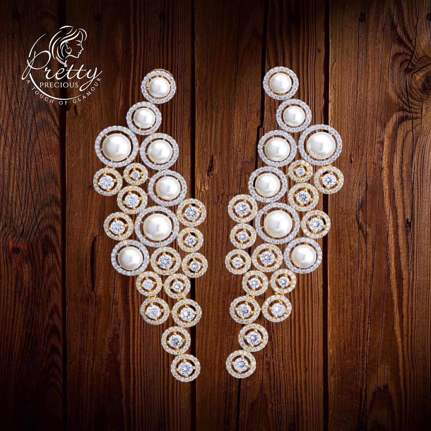 426577 American Diamond Long Earring