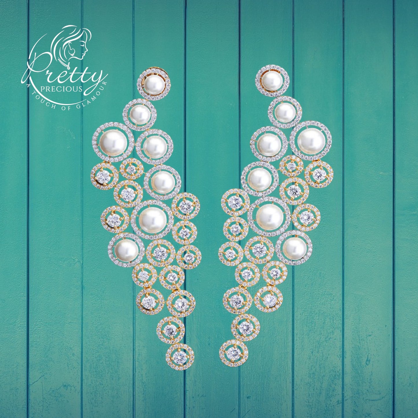 426577 American Diamond Long Earring