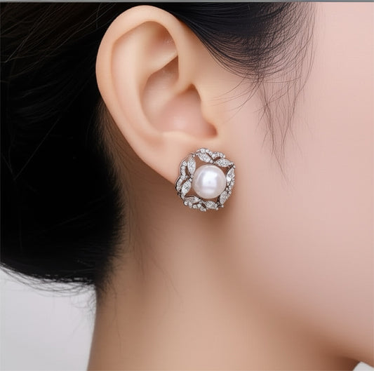 431739 Cz Moti Tops With Black 2 Tone Rhodium Plating