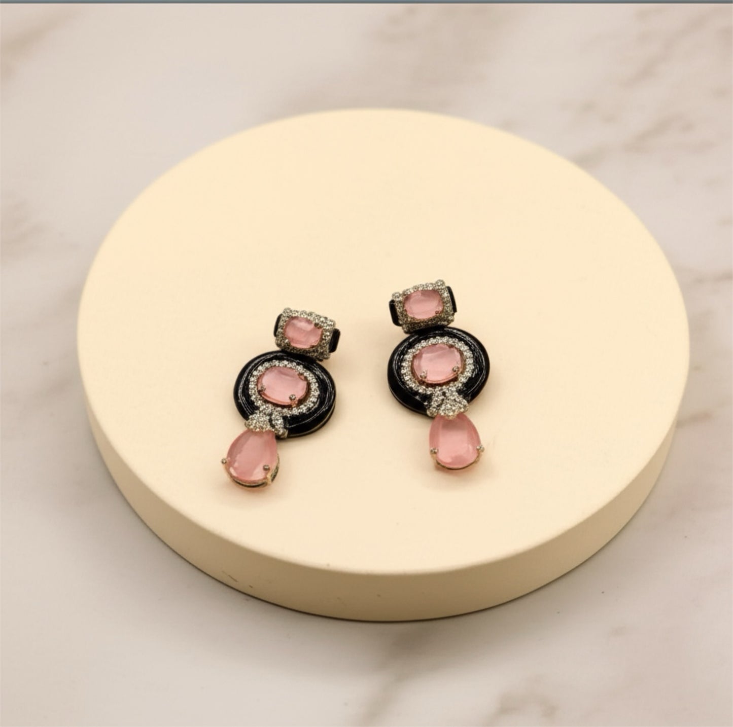 93459-ER  Earring With Gold/Rhodium Plating