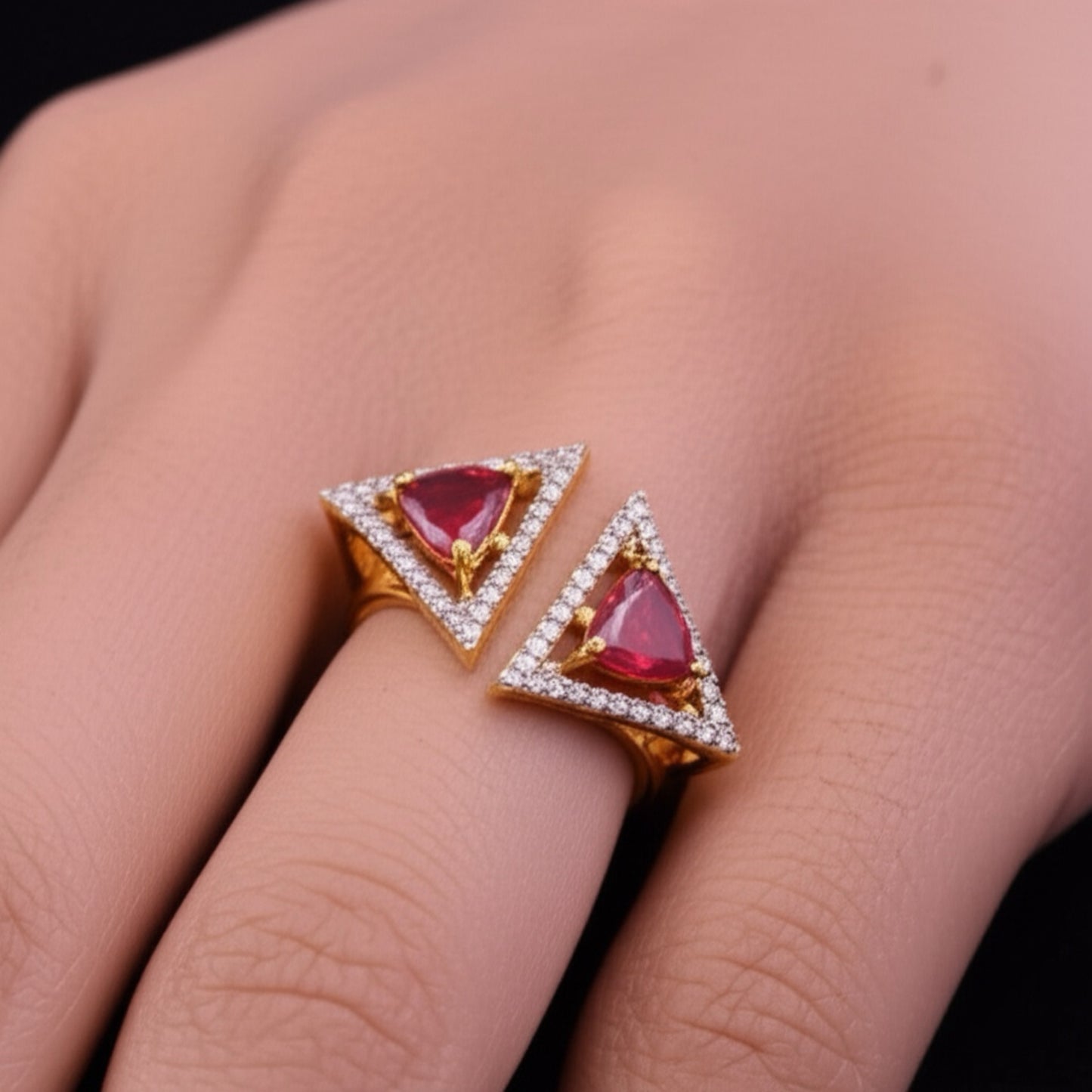 431809 Cz Adjustable Ring Rani