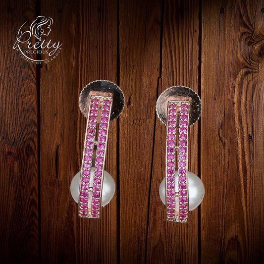 417234 Cz Balis With Rose Gold Plating