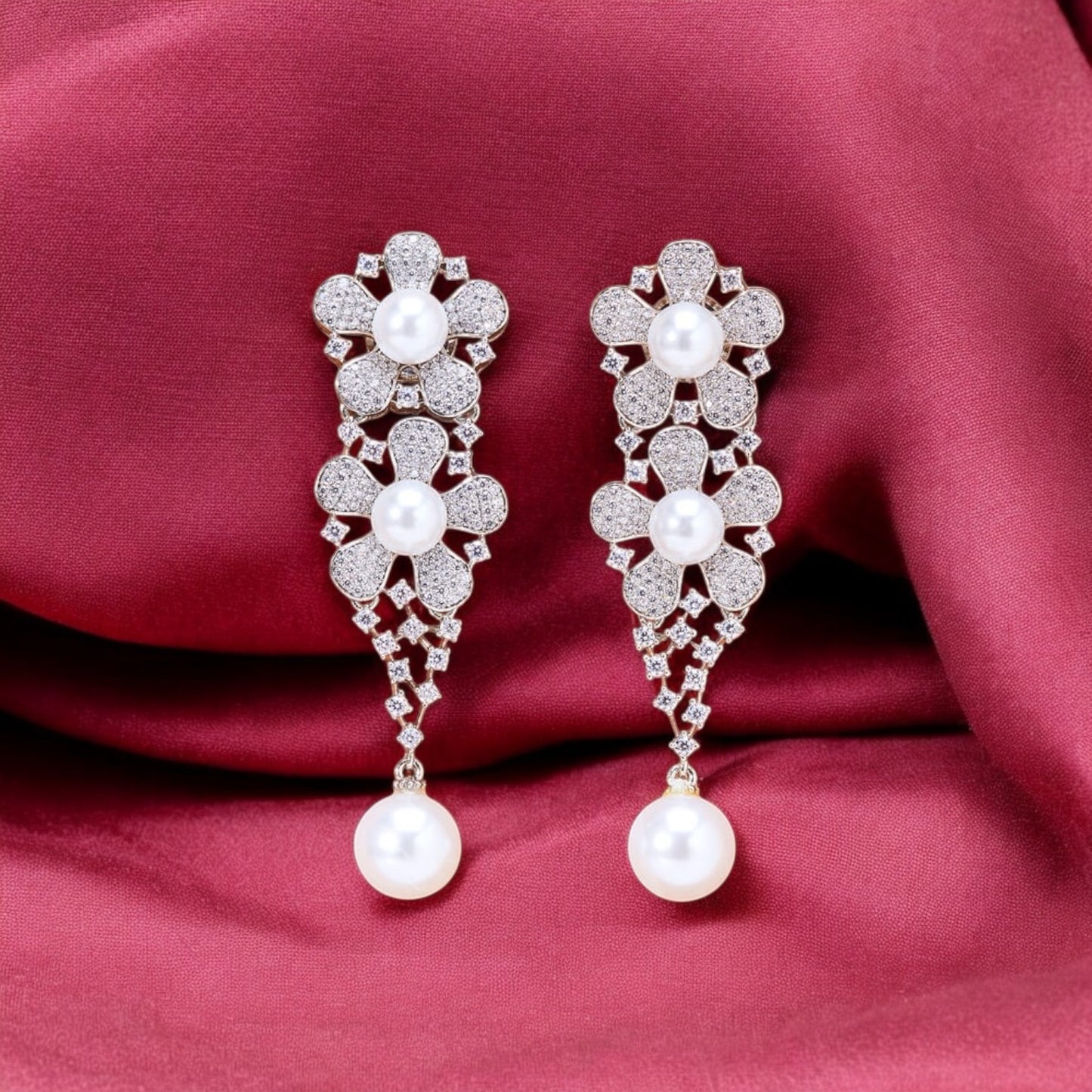 435232 Earring With Rhodium Plating-Silver