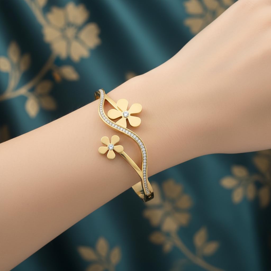 Anti-Tarnish Openable Stainless Steel Kada for Women & Girls, Western Designer Bracelet, Multiple Designs