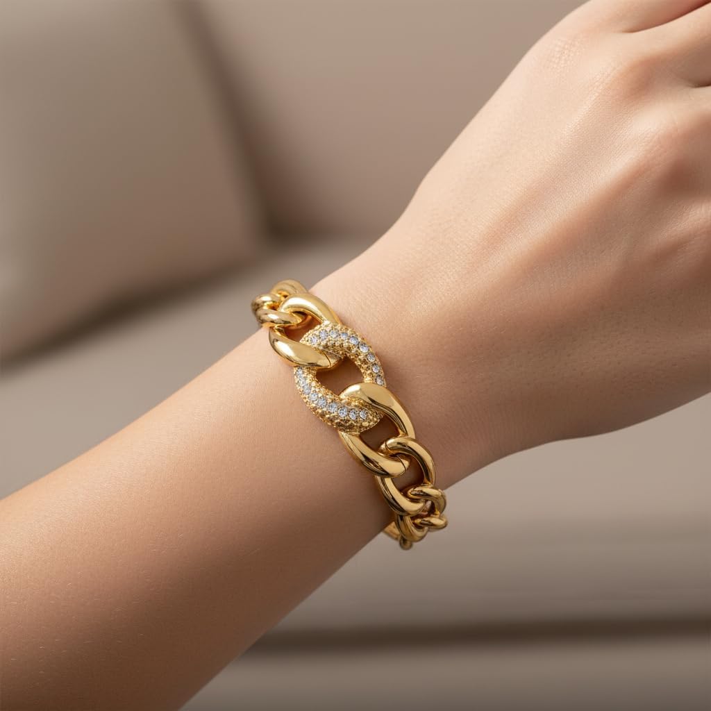 1448-Pretty Precious Anti-Tarnish Openable Stainless Steel Kada for Women & Girls | Western Openable SS Kada | Designer Bracelet