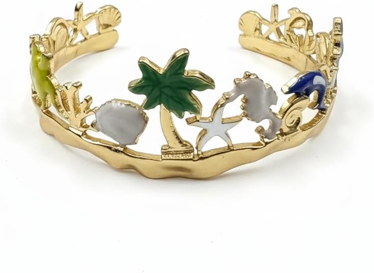 1443-Pretty Precious Anti-Tarnish Open Stainless Steel Kada for Women & Girls | Western Open SS Kada | Multicolour Designer Bracelet