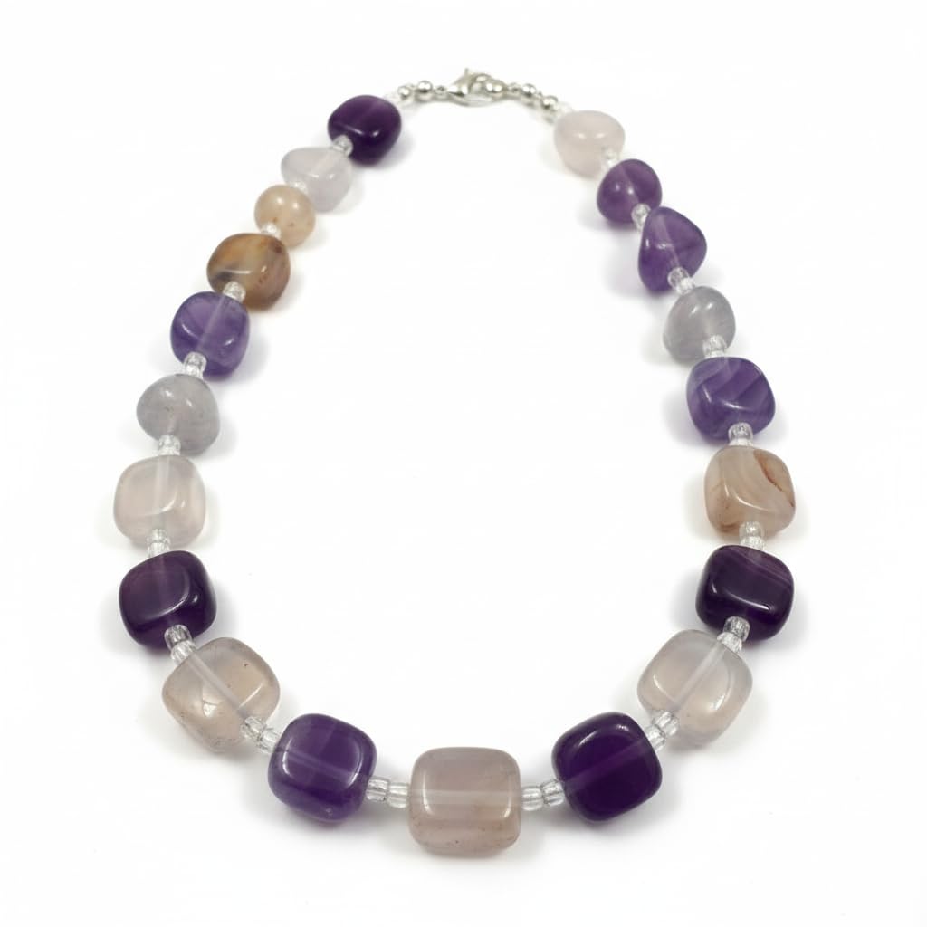 90172-Pretty Precious Beaded Necklace Mala for Women & Girls | Elegant Crystal Bead Chain | Traditional & Western Fashion Jewellery | Lightweight Statement Jewellery-Assorted Colours