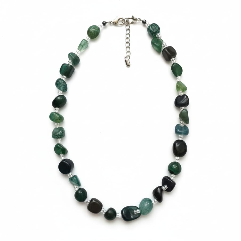 90172-Pretty Precious Beaded Necklace Mala for Women & Girls | Elegant Crystal Bead Chain | Traditional & Western Fashion Jewellery | Lightweight Statement Jewellery-Assorted Colours