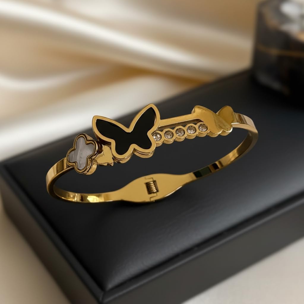 1453-Pretty Precious Anti-Tarnish Openable Stainless Steel Kada for Women & Girls | Western Openable SS Kada | Designer Bracelet