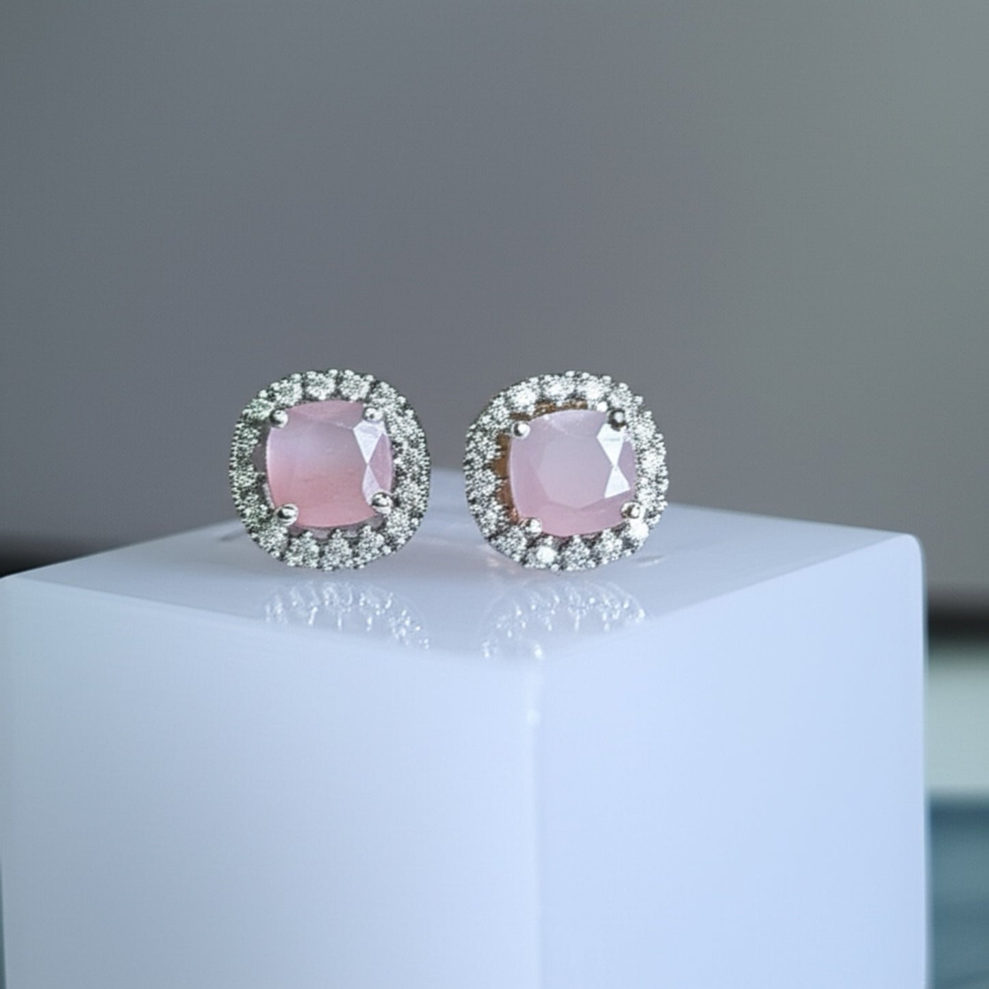 92209-ER CZ Earring With Gold/Rhodium Plating