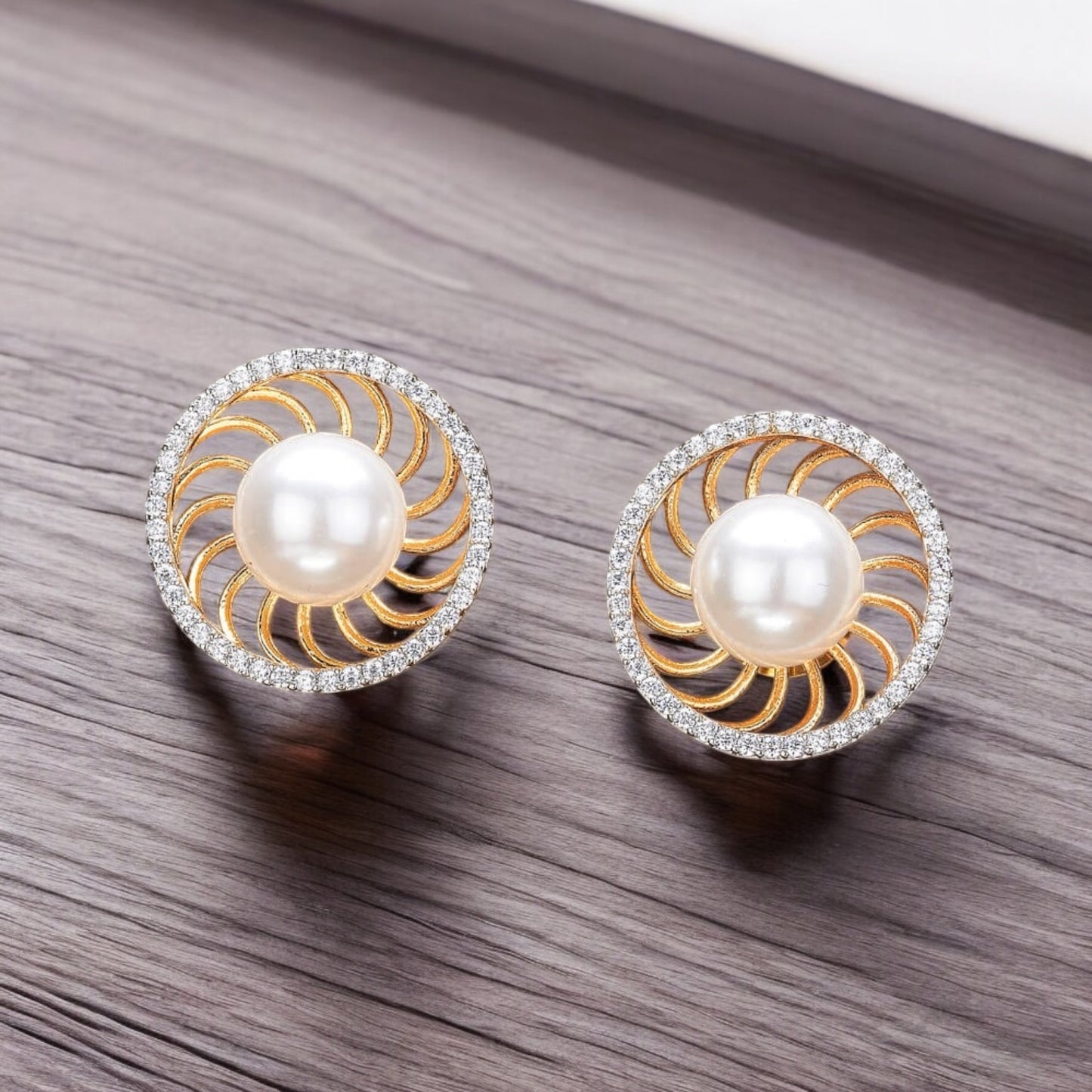 431740 Cz Classic Tops With 2 Tone Rhodium Plating