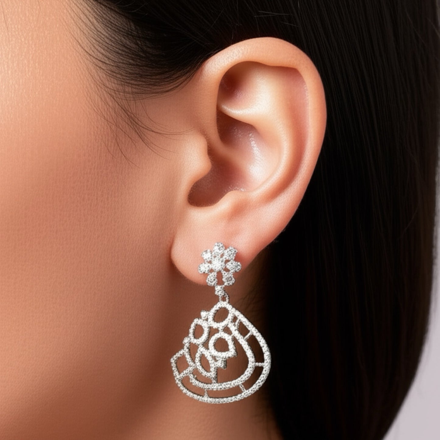 436317 Earring With Gold/Rhodium Plating